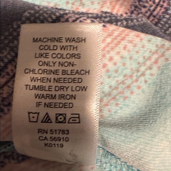 24/7 Maurices Sleeveless Maxi Dress Light Blue/coral/black Size Small - Picture 9 of 9